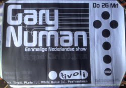 Gary Numan 1998 Venue Poster Utrecht